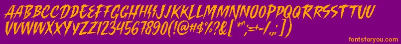 Шрифт Killing Harmonic Font by Keithzo 7NTypes – оранжевые шрифты на фиолетовом фоне