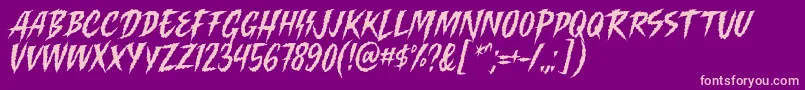 Killing Harmonic Font by Keithzo 7NTypes Font – Pink Fonts on Purple Background