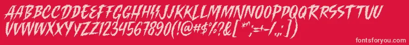 Police Killing Harmonic Font by Keithzo 7NTypes – polices roses sur fond rouge