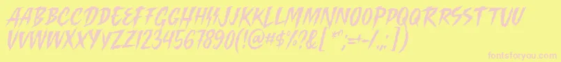 fuente Killing Harmonic Font by Keithzo 7NTypes – Fuentes Rosadas Sobre Fondo Amarillo