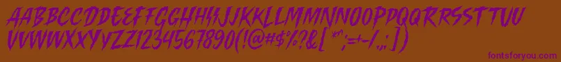 Killing Harmonic Font by Keithzo 7NTypes Font – Purple Fonts on Brown Background