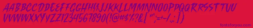 Killing Harmonic Font by Keithzo 7NTypes-Schriftart – Violette Schriften auf rotem Hintergrund