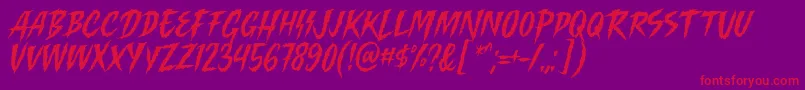 Шрифт Killing Harmonic Font by Keithzo 7NTypes – красные шрифты на фиолетовом фоне