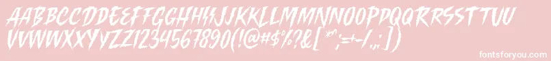 Killing Harmonic Font by Keithzo 7NTypes-Schriftart – Weiße Schriften auf rosa Hintergrund