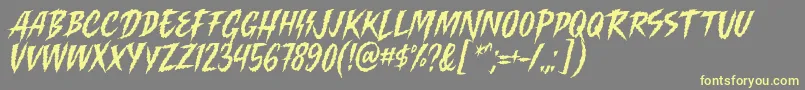 Шрифт Killing Harmonic Font by Keithzo 7NTypes – жёлтые шрифты на сером фоне