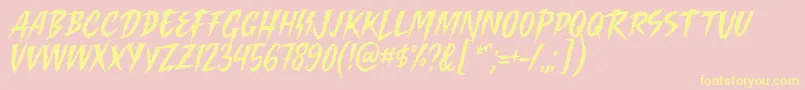 Killing Harmonic Font by Keithzo 7NTypes Font – Yellow Fonts on Pink Background