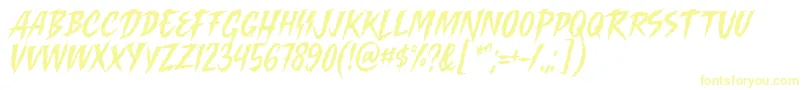 フォントKilling Harmonic Font by Keithzo 7NTypes – 黄色のフォント