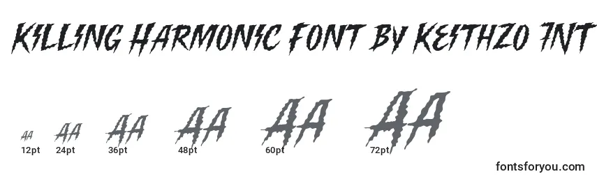 Tailles de police Killing Harmonic Font by Keithzo 7NTypes