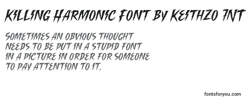 Review of the Killing Harmonic Font by Keithzo 7NTypes Font