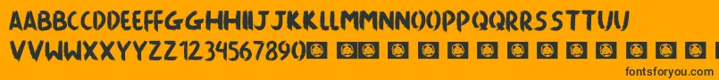 Killing The Moon Font – Black Fonts on Orange Background