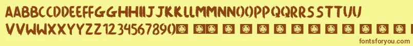 Killing The Moon Font – Brown Fonts on Yellow Background