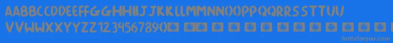 Killing The Moon Font – Gray Fonts on Blue Background