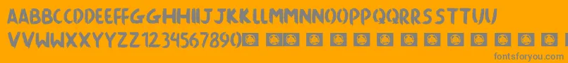 Killing The Moon Font – Gray Fonts on Orange Background