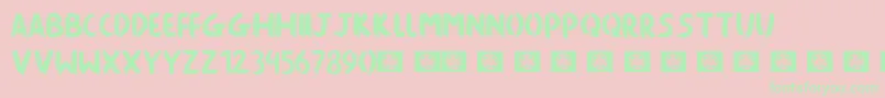 Killing The Moon Font – Green Fonts on Pink Background