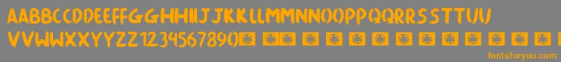 Killing The Moon Font – Orange Fonts on Gray Background
