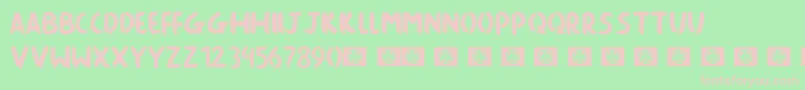 Killing The Moon Font – Pink Fonts on Green Background