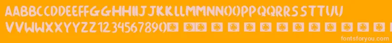 フォントKilling The Moon – オレンジの背景にピンクのフォント