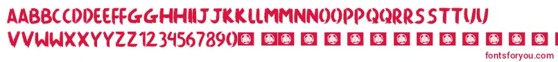 Killing The Moon Font – Red Fonts on White Background