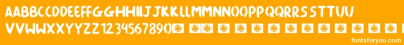 Killing The Moon Font – White Fonts on Orange Background