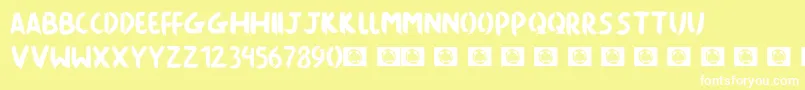 Killing The Moon Font – White Fonts on Yellow Background