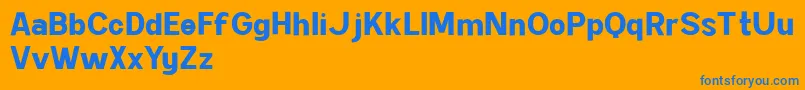 Kimball Bold DEMO Font – Blue Fonts on Orange Background