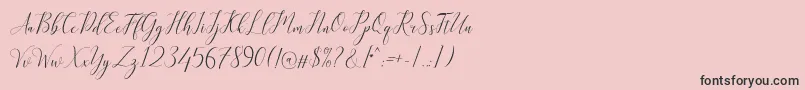Kimberly Font – Black Fonts on Pink Background