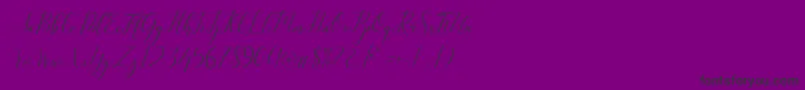 Kimberly Font – Black Fonts on Purple Background