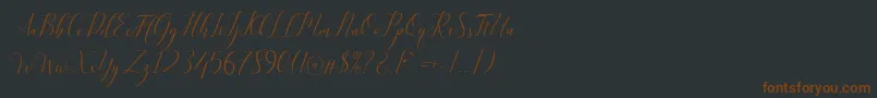 Kimberly-fontti – ruskeat fontit mustalla taustalla