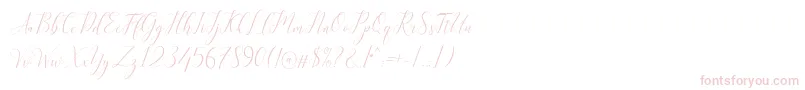Kimberly Font – Pink Fonts on White Background