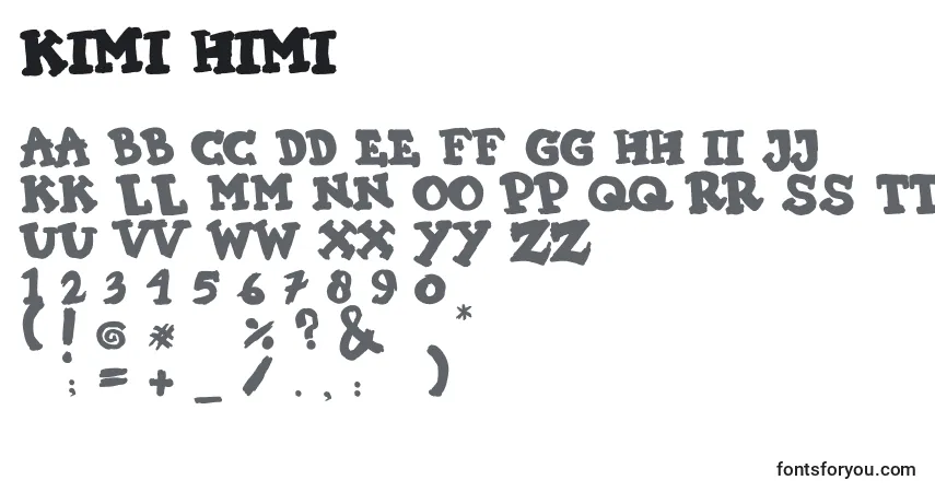 A fonte KIMI HIMI – alfabeto, números, caracteres especiais