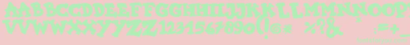 KIMI HIMI Font – Green Fonts on Pink Background