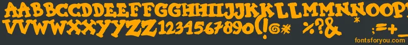 KIMI HIMI Font – Orange Fonts on Black Background