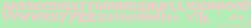 KIMI HIMI Font – Pink Fonts on Green Background