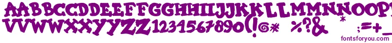 KIMI HIMI Font – Purple Fonts on White Background
