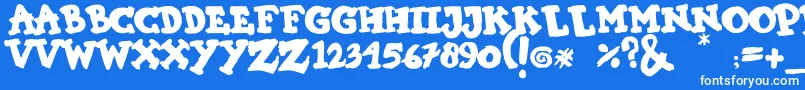 KIMI HIMI Font – White Fonts on Blue Background