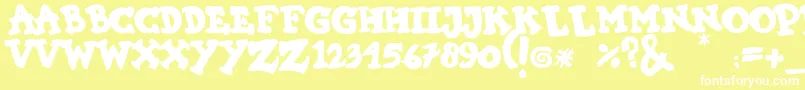 KIMI HIMI Font – White Fonts on Yellow Background