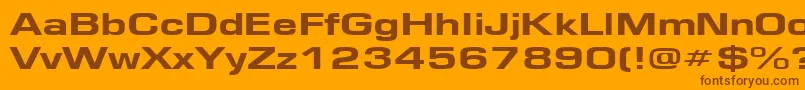 En savoir plus sur la police EurosewideHeavy Police EurosewideHeavy – polices brunes sur fond orange