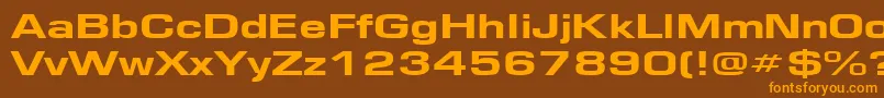 EurosewideHeavy Font – Orange Fonts on Brown Background