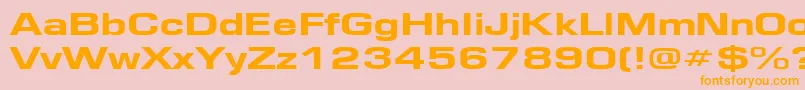 EurosewideHeavy Font – Orange Fonts on Pink Background