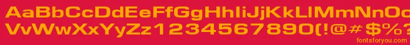 EurosewideHeavy Font – Orange Fonts on Red Background