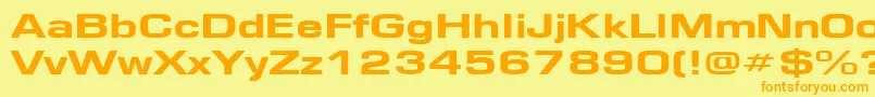 EurosewideHeavy Font – Orange Fonts on Yellow Background