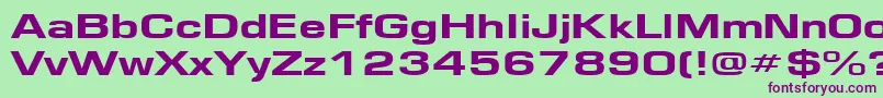 EurosewideHeavy Font – Purple Fonts on Green Background