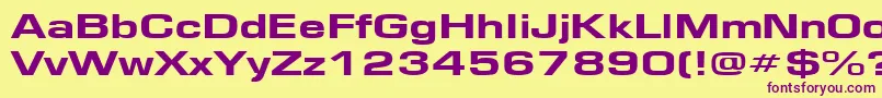EurosewideHeavy Font – Purple Fonts on Yellow Background