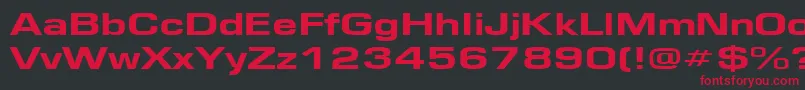 EurosewideHeavy Font – Red Fonts on Black Background
