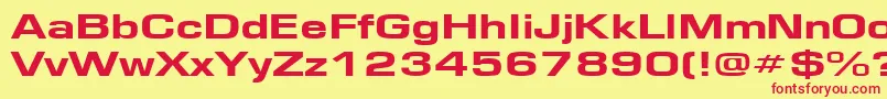 EurosewideHeavy Font – Red Fonts on Yellow Background