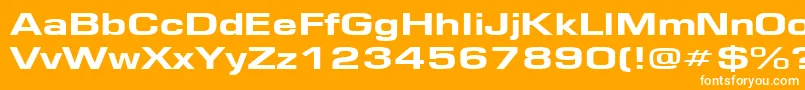 EurosewideHeavy Font – White Fonts on Orange Background