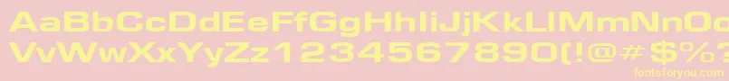 EurosewideHeavy Font – Yellow Fonts on Pink Background