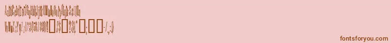 Saiba mais sobre a fonte KINDA Fonte KINDA – fontes marrons em um fundo rosa