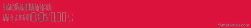 KINDA    Font – Gray Fonts on Red Background