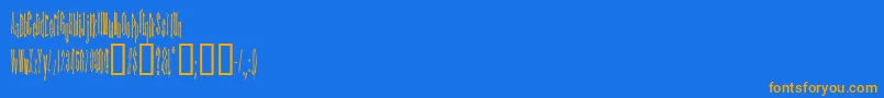KINDA    Font – Orange Fonts on Blue Background